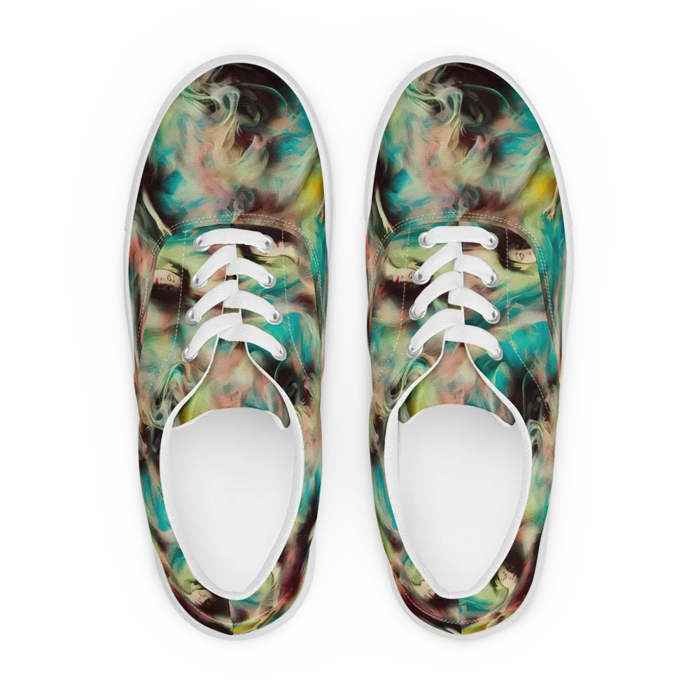 Enchanted Fusion on Men's Lace-Up Canvas Shoes — Front