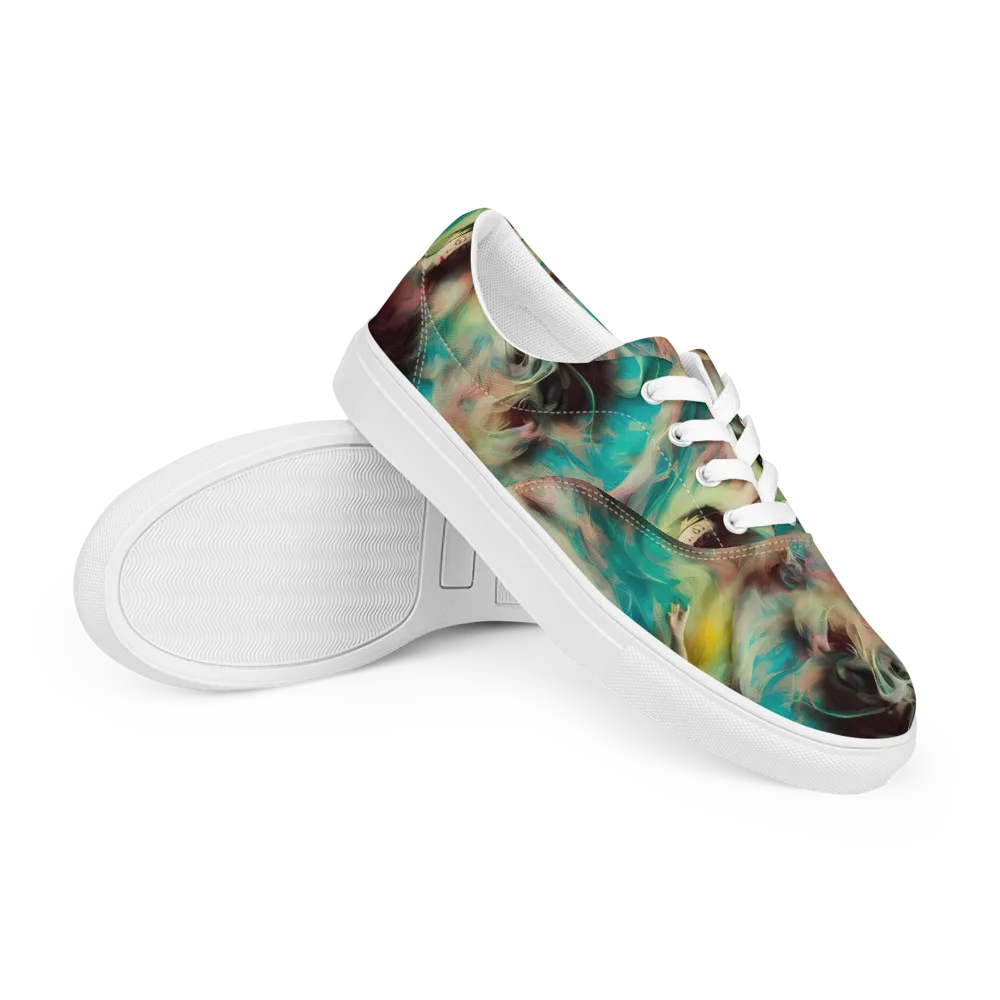 Enchanted Fusion on Men's Lace-Up Canvas Shoes — Right Front