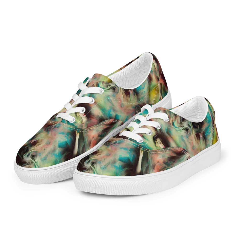 Enchanted Fusion on Men's Lace-Up Canvas Shoes — Left Front