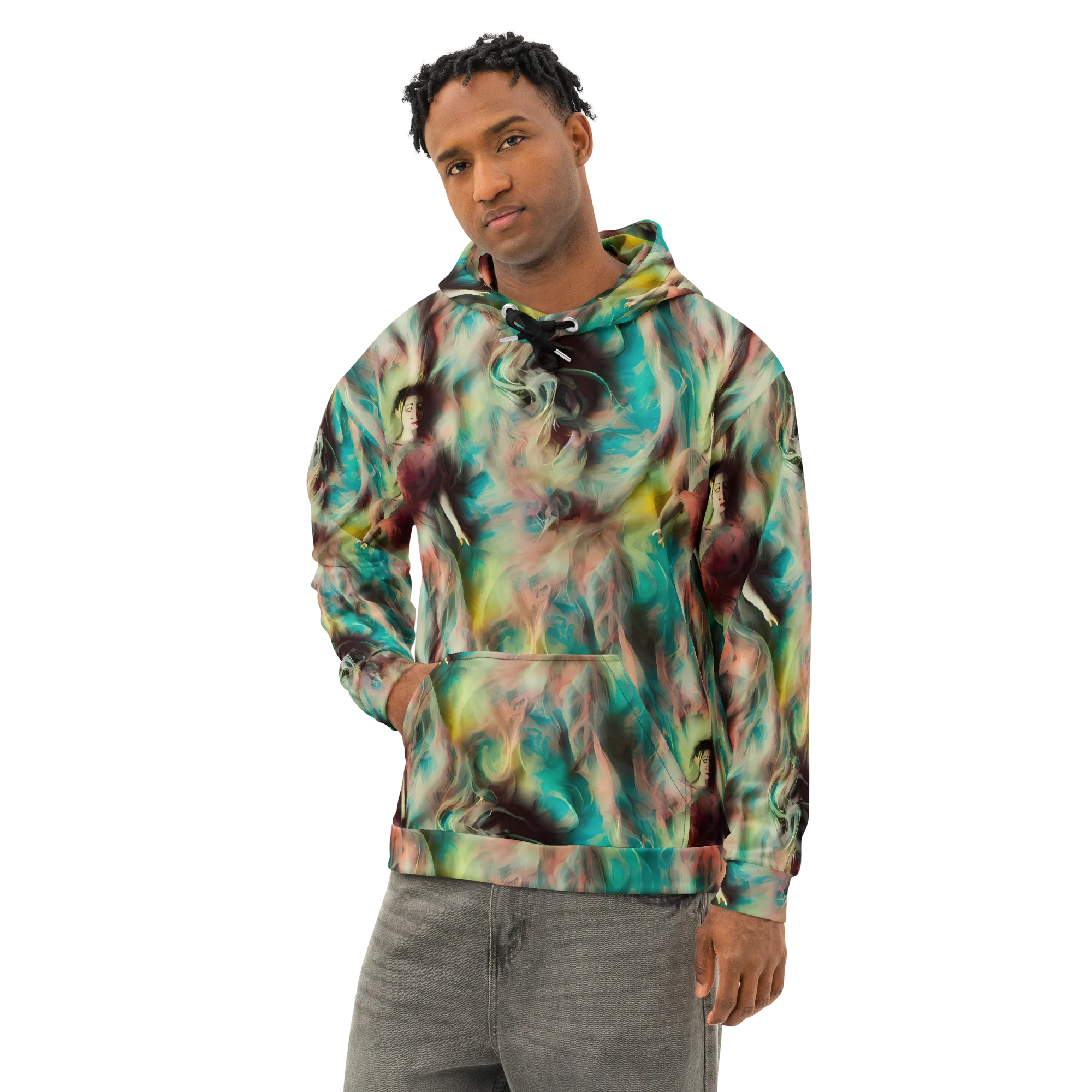 Enchanted Fusion on Cotton Hoodie — Left Front