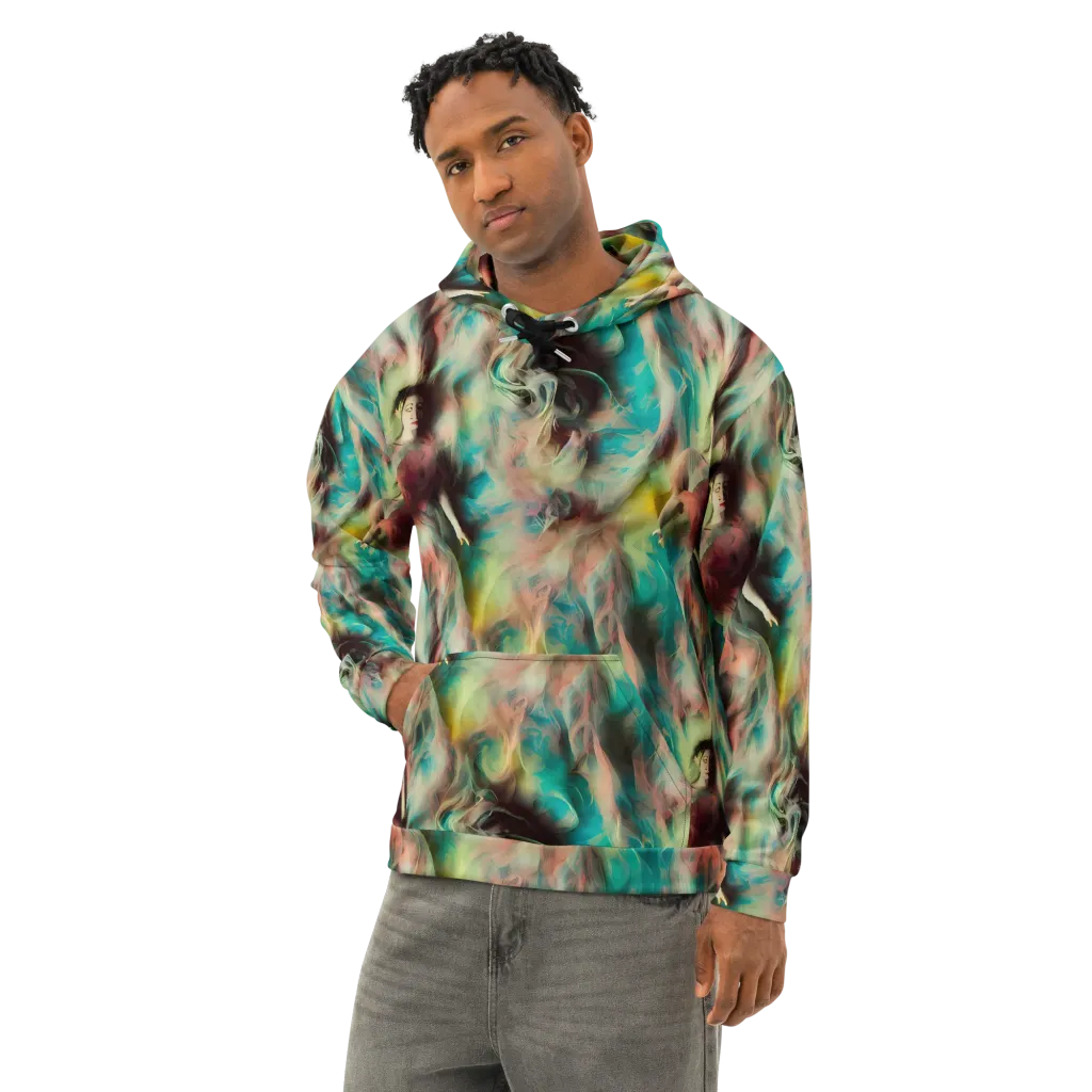 Enchanted Fusion on Cotton Hoodie — Left Front