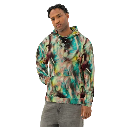 Enchanted Fusion on a Cotton Hoodie