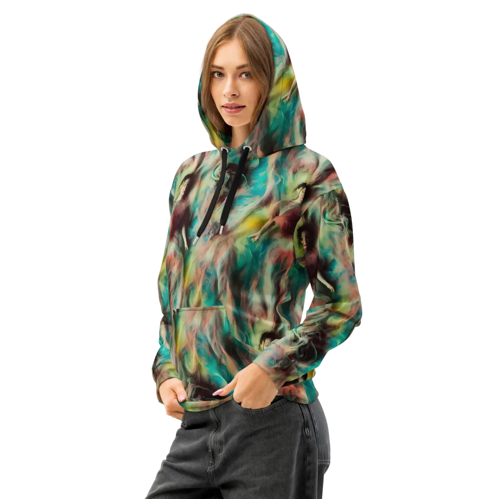 Enchanted Fusion on Cotton Hoodie — Left Front