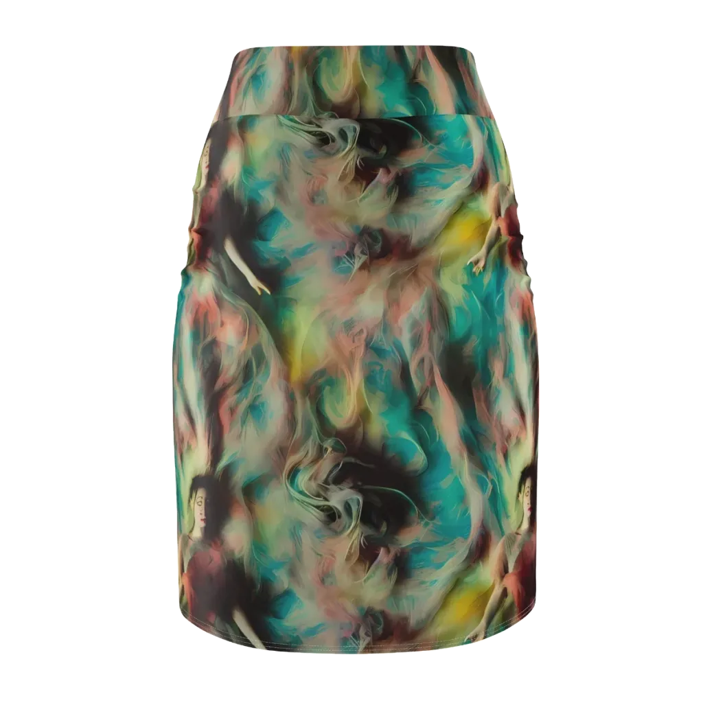 Enchanted Fusion on Pencil Skirt — Back
