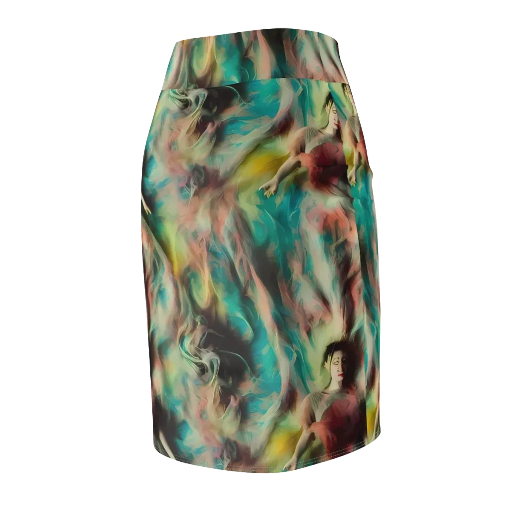 Enchanted Fusion on Pencil Skirt — Back Side