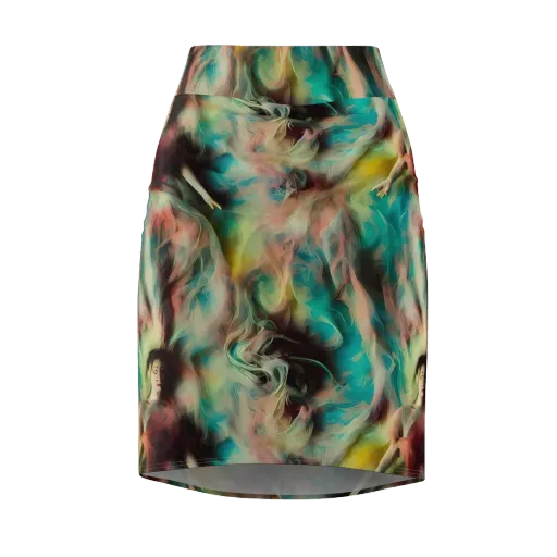 Enchanted Fusion on a Pencil Skirt