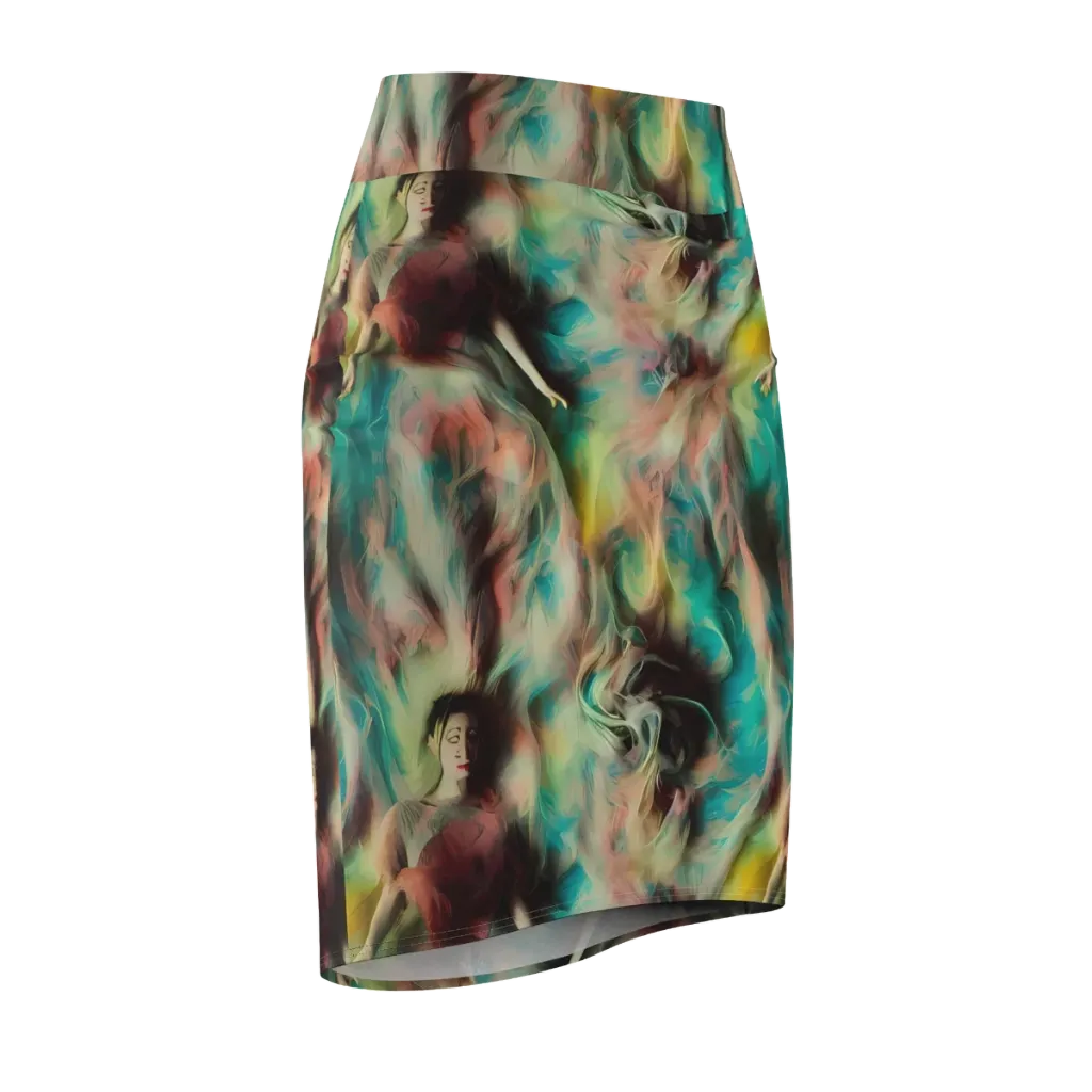 Enchanted Fusion on Pencil Skirt — Front Side