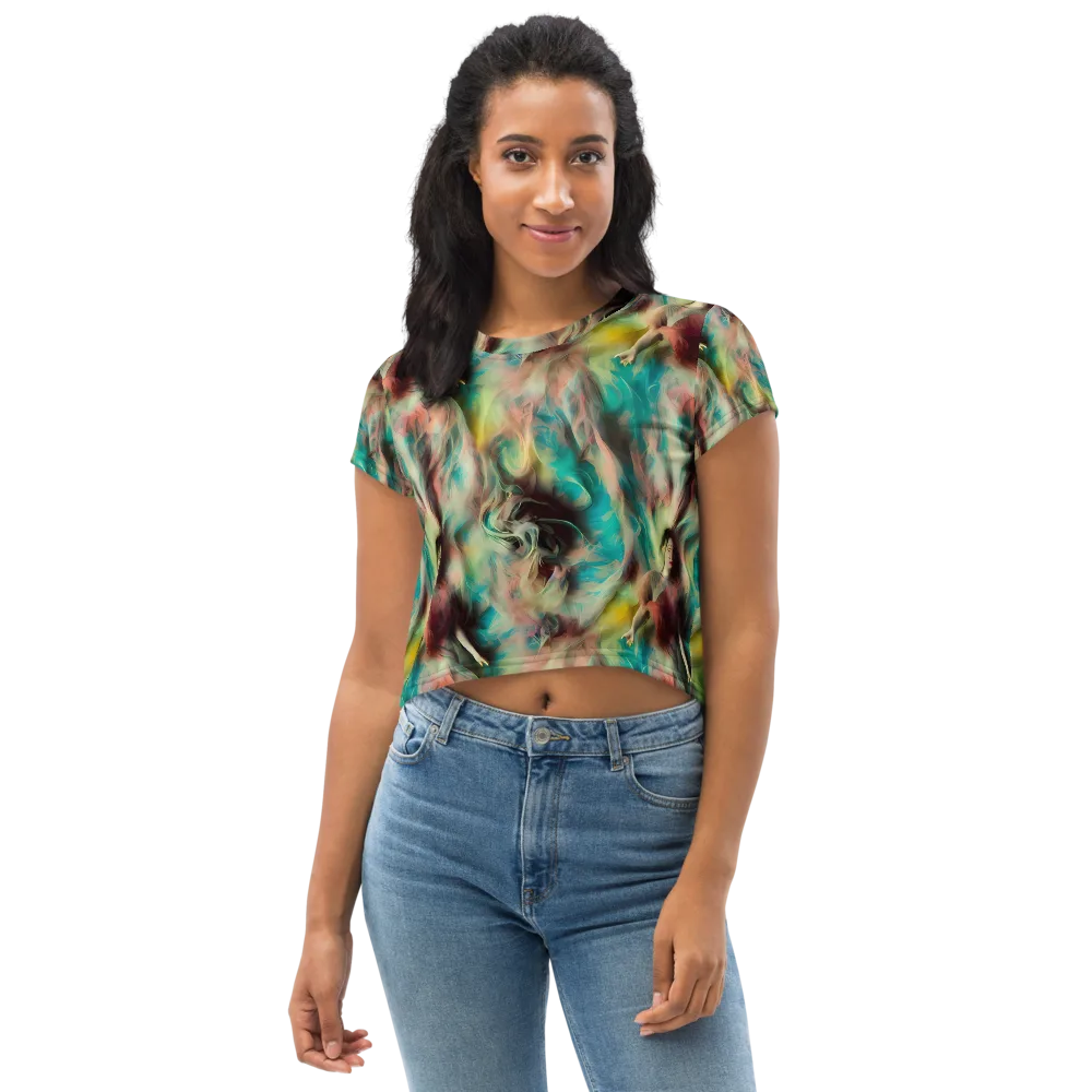Enchanted Fusion on Crop Tee — Front