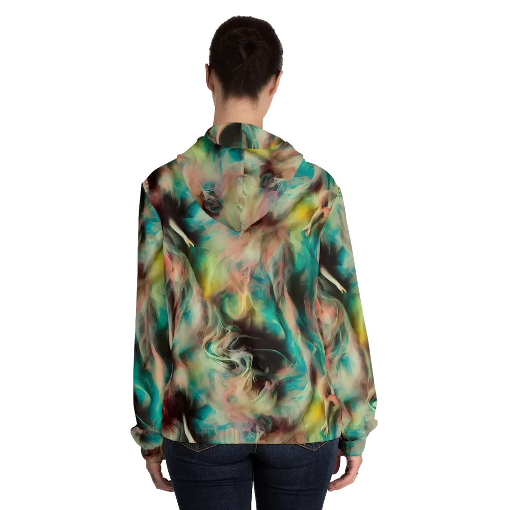 Enchanted Fusion on Women's Full-Zip Hoodie — Back On Person