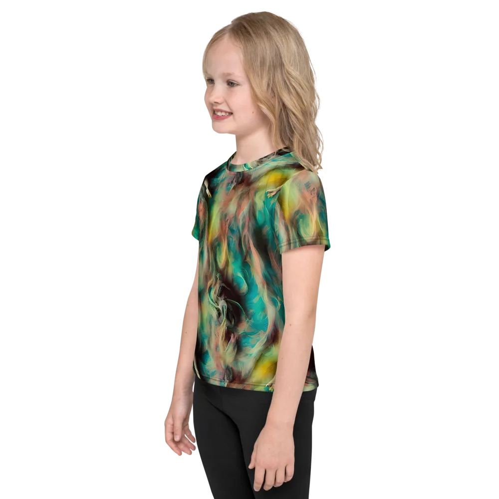 Enchanted Fusion on Kids Crew Neck T-Shirt — Left