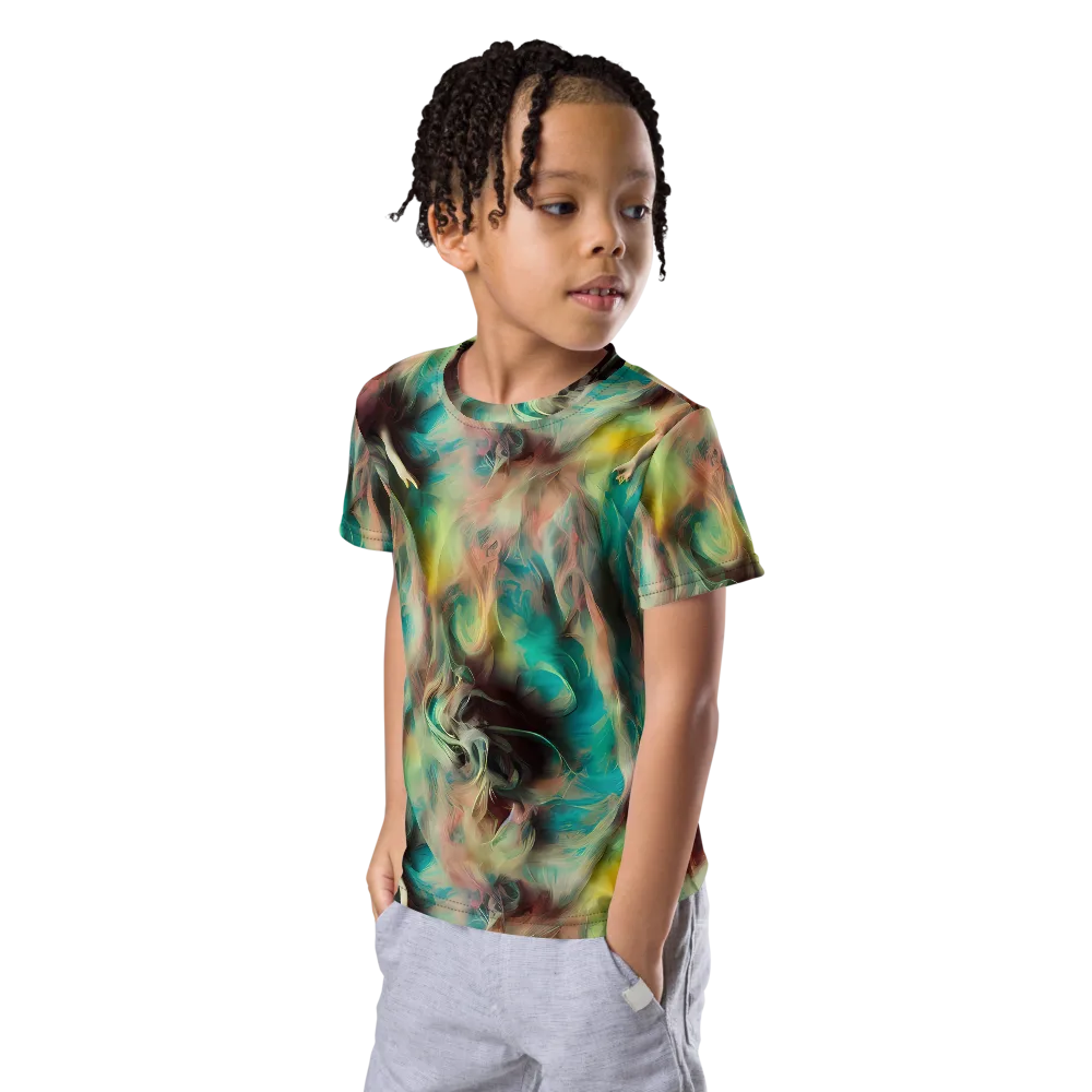 Enchanted Fusion on Kids Crew Neck T-Shirt — Left Front