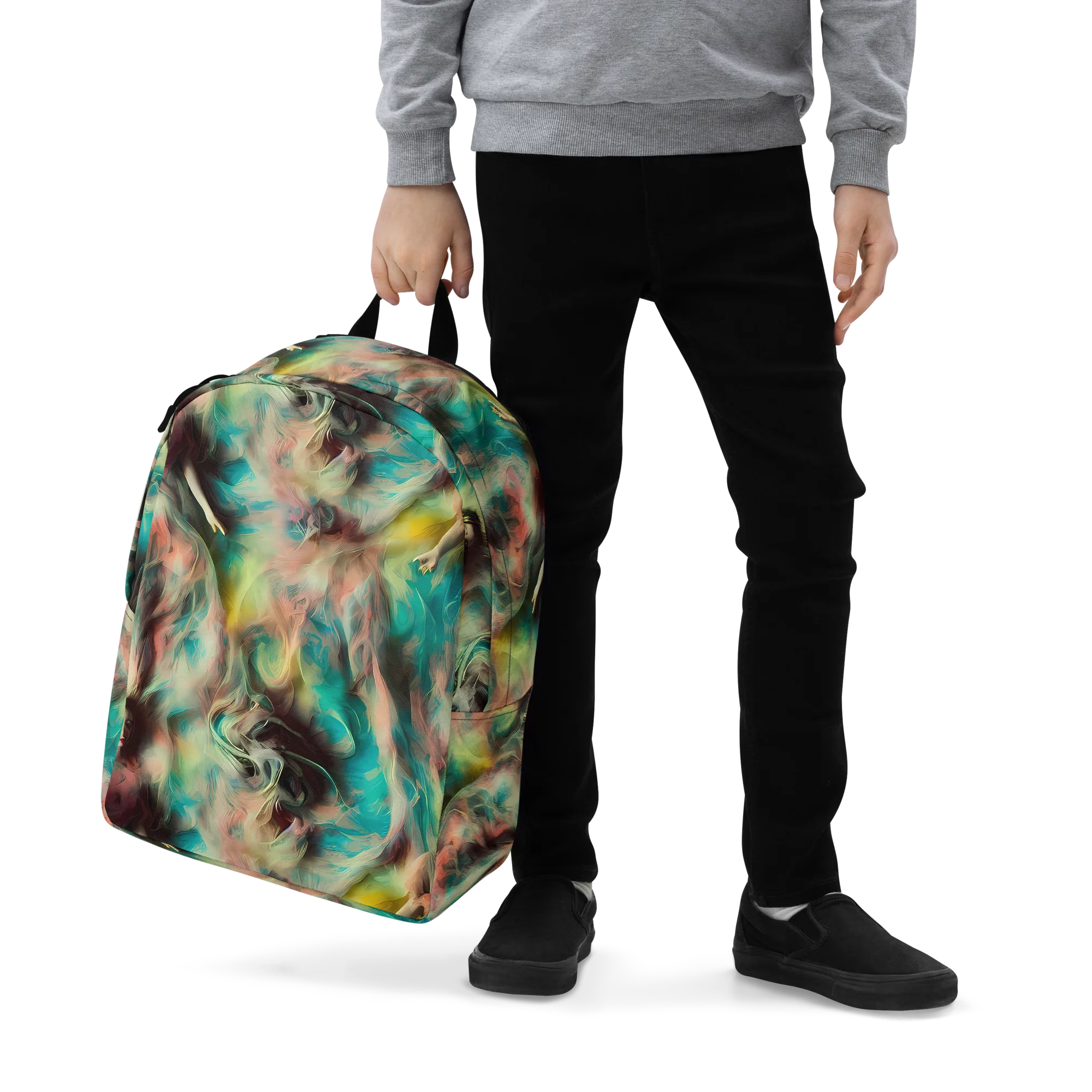 Enchanted Fusion on Minimalist Backpack — Zoomed-in