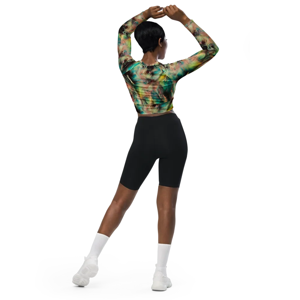 Enchanted Fusion on Long Sleeve Crop Top — Back