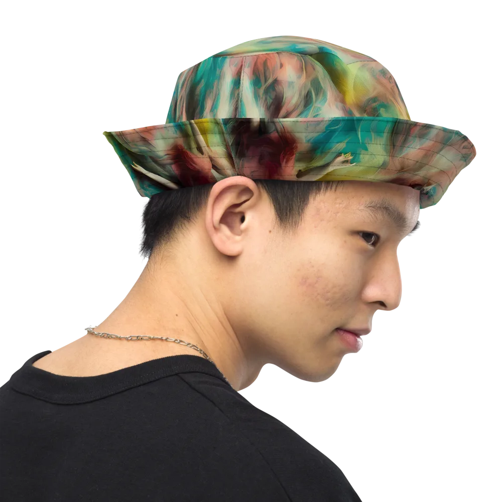 Enchanted Fusion on Reversible Bucket Hat — Right Outside
