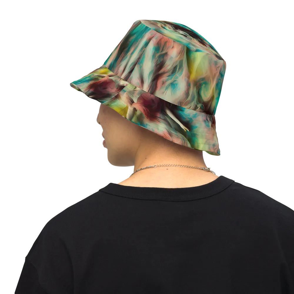Enchanted Fusion on Reversible Bucket Hat — Back Inside