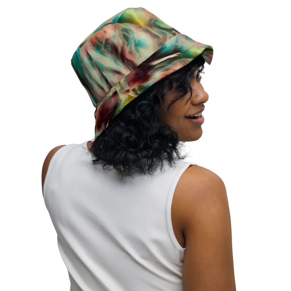 Enchanted Fusion on Reversible Bucket Hat — Right Outside