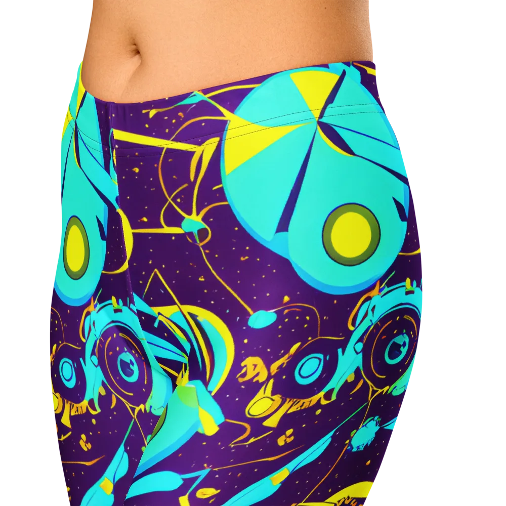Azure Odyssey on Capri Leggings — Zoomed-in