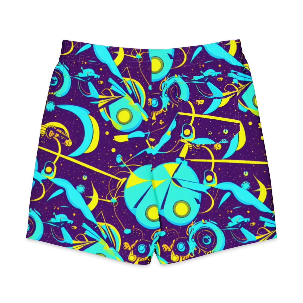 Azure Odyssey on Men's Board Shorts — Back