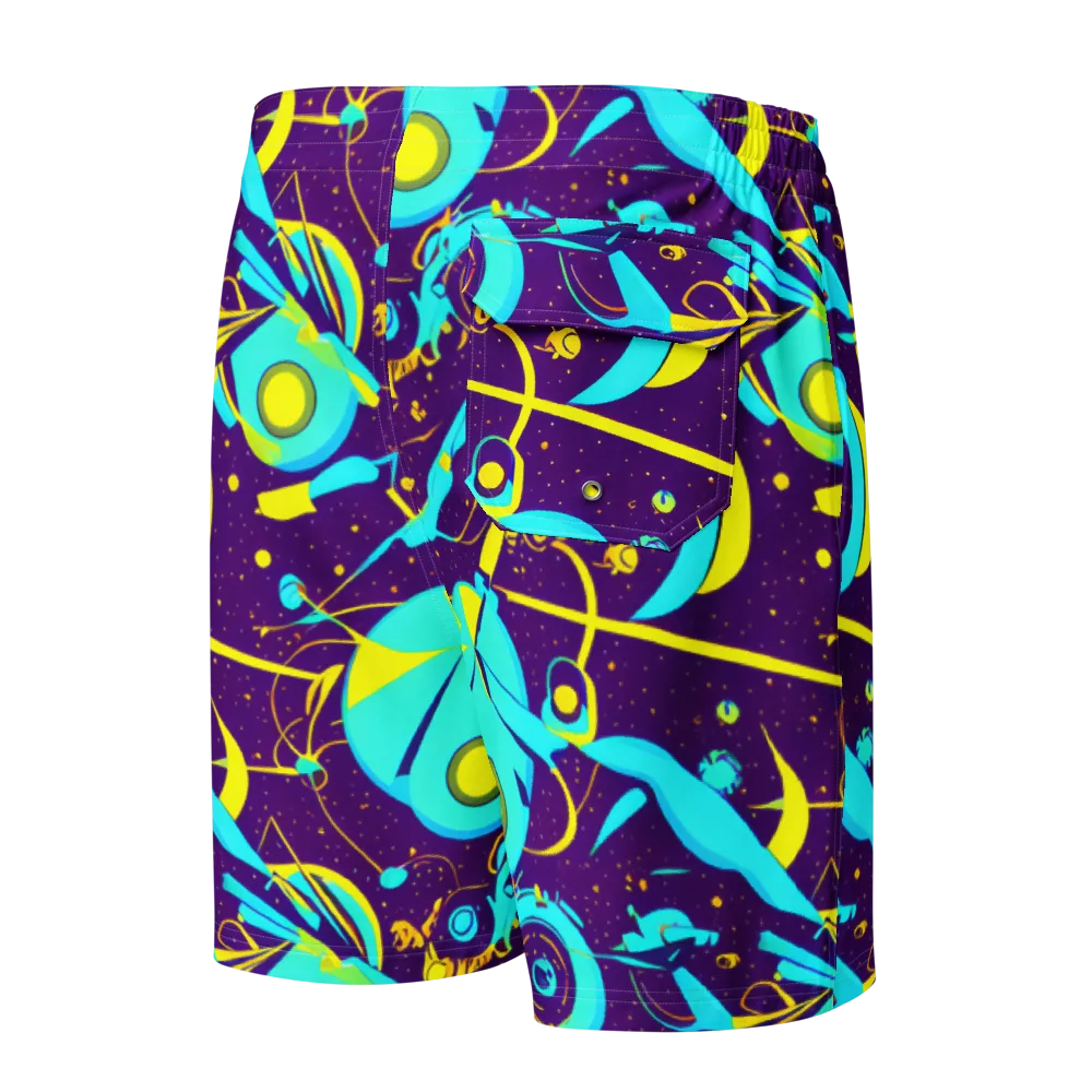Azure Odyssey on Men's Board Shorts — Back