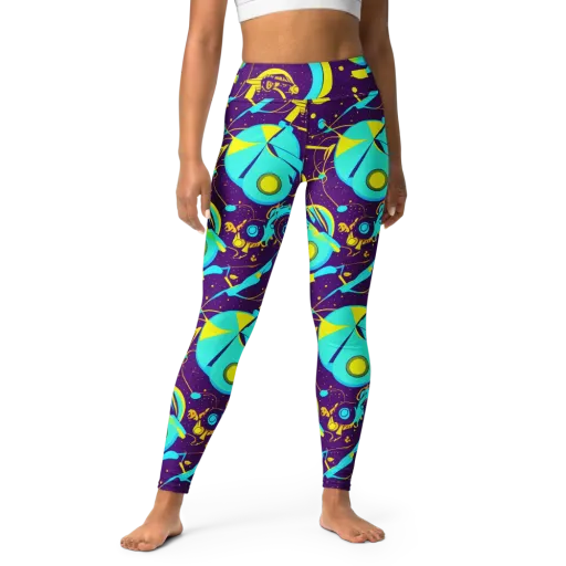 Azure Odyssey on a Yoga Leggings