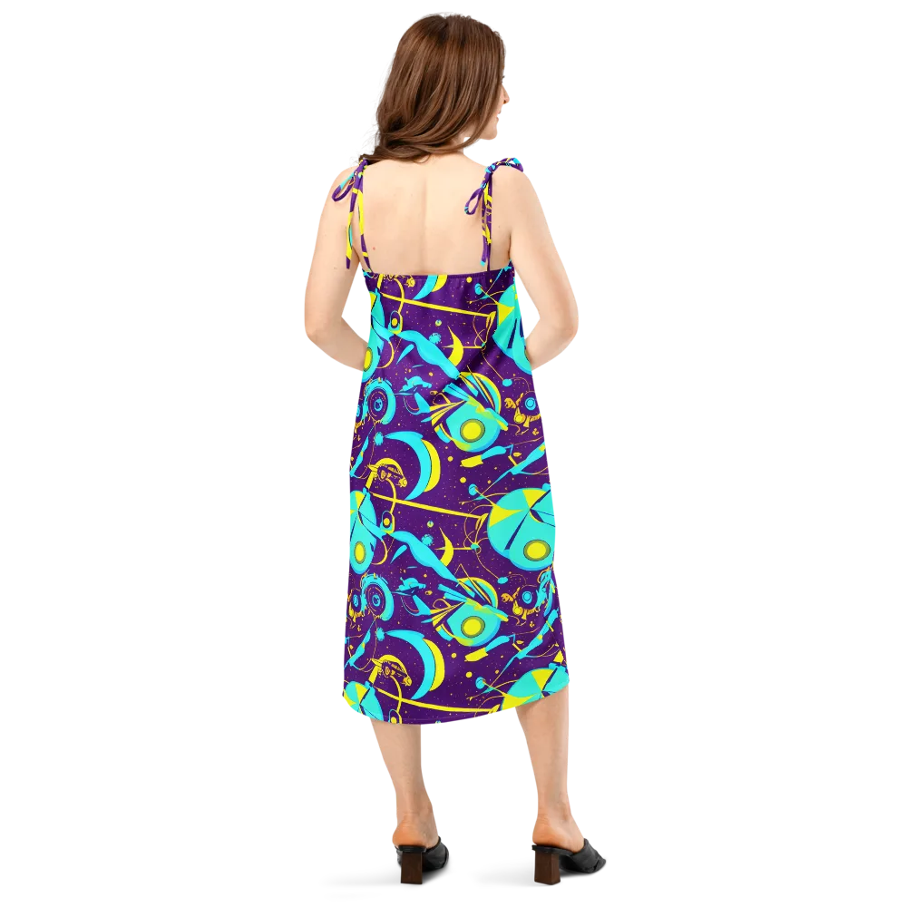 Azure Odyssey on Slip Dress — Back