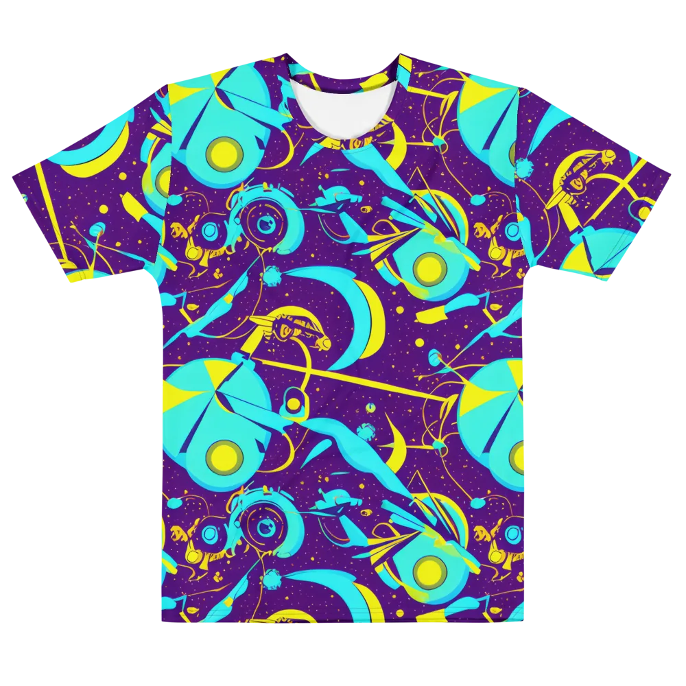 Azure Odyssey on Men's Cotton Crew Neck T-Shirt — Front