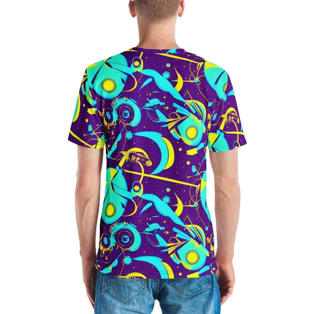 Azure Odyssey on Men's Crew Neck T-Shirt — Back