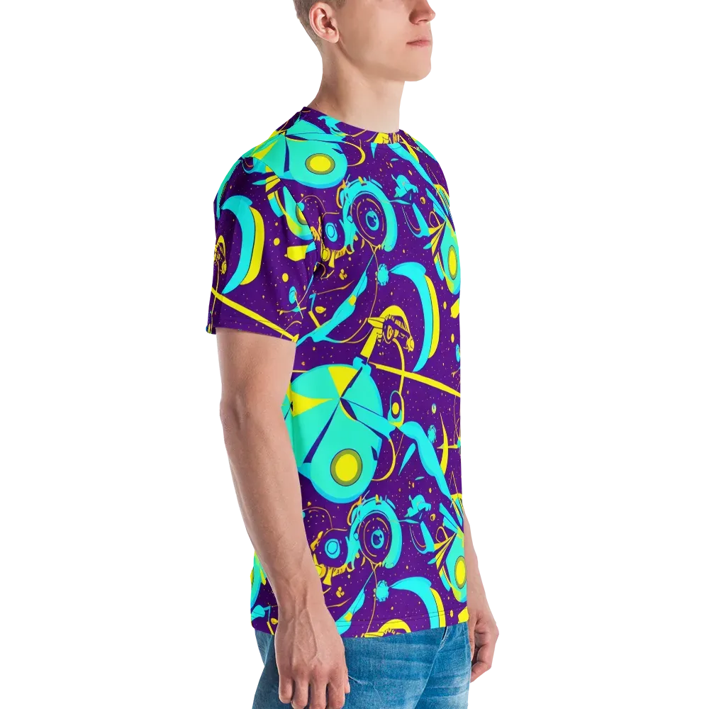 Azure Odyssey on Men's Crew Neck T-Shirt — Right