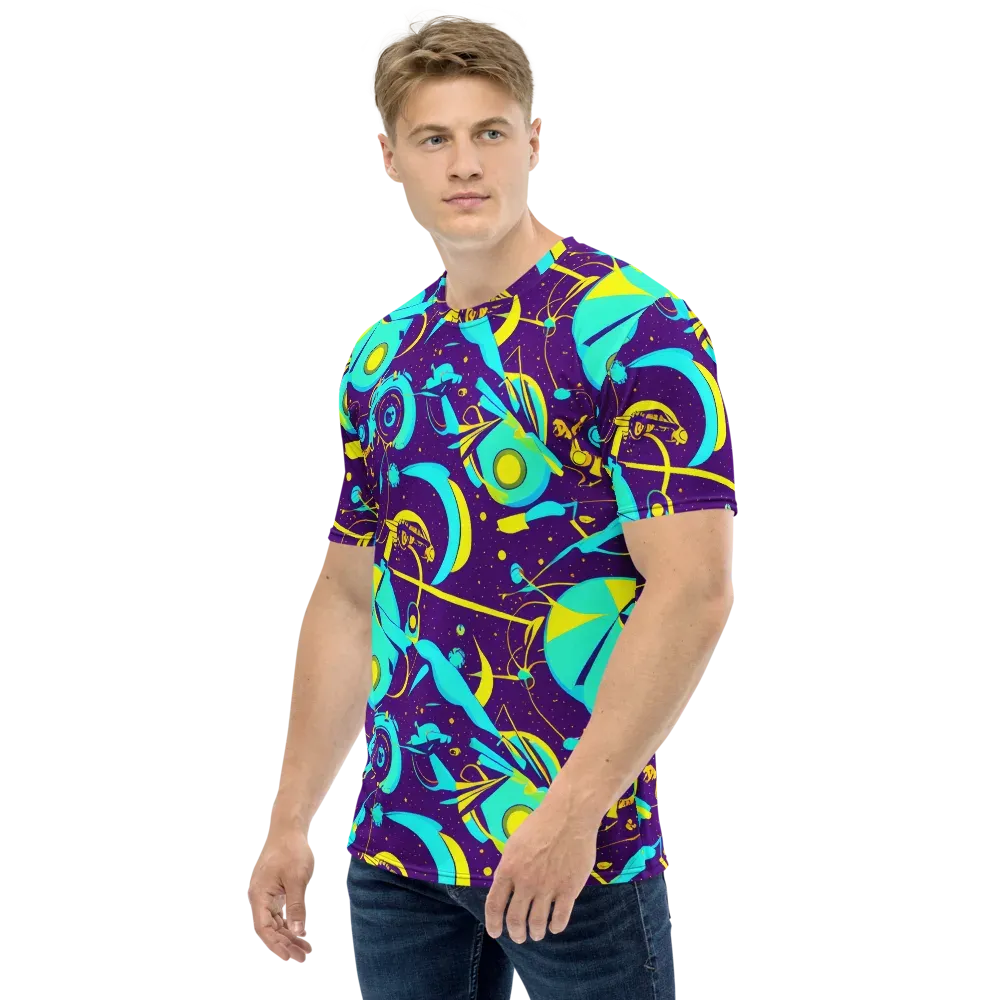 Azure Odyssey on Men's Crew Neck T-Shirt — Left