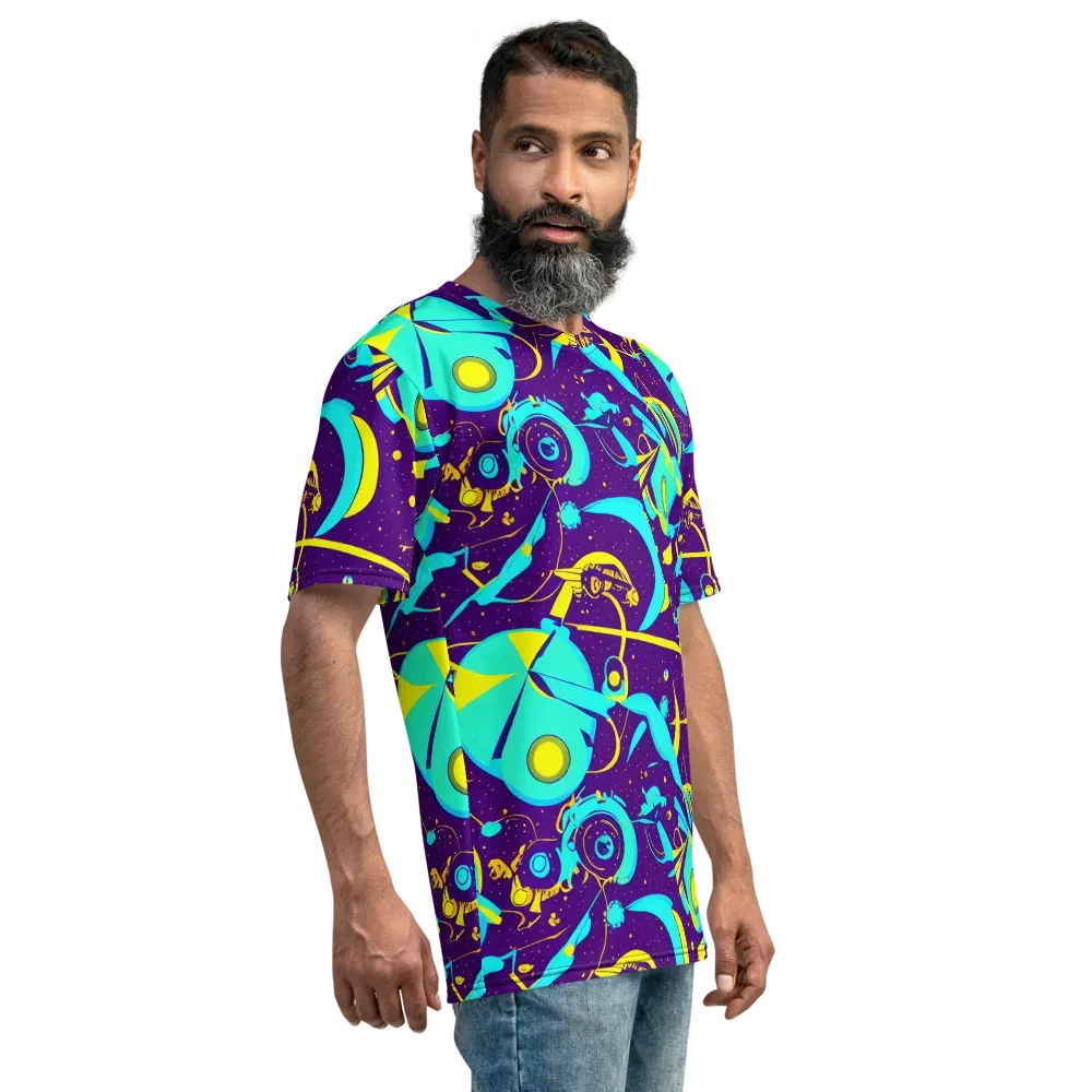 Azure Odyssey on Men's Crew Neck T-Shirt — Right