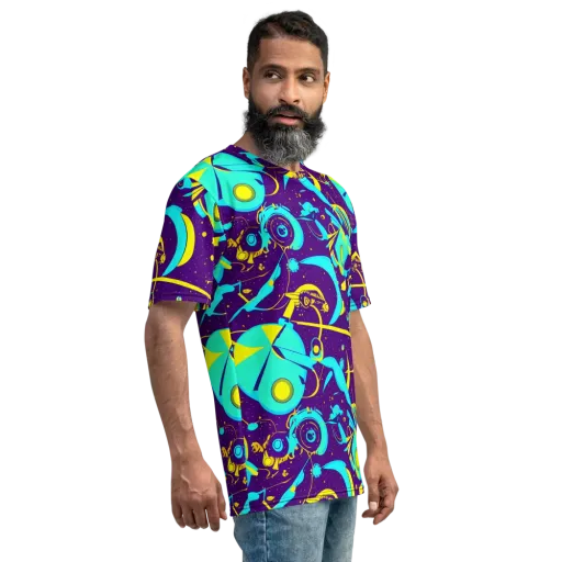 Azure Odyssey on a Men's Crew Neck T-Shirt