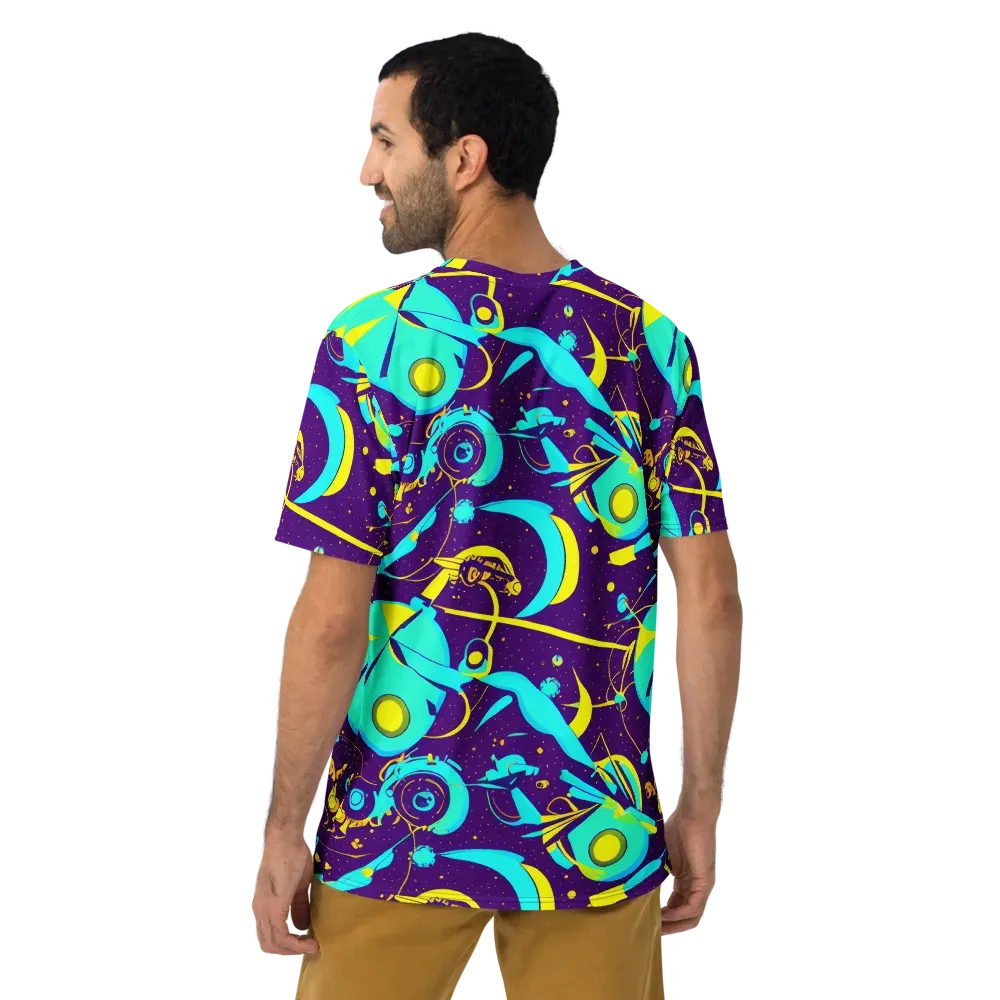 Azure Odyssey on Men's Crew Neck T-Shirt — Back
