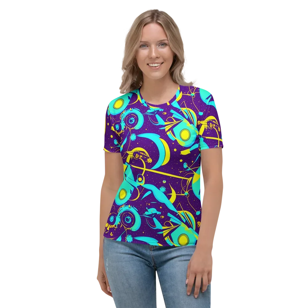 Azure Odyssey on Women's Crew Neck T-Shirt — Front