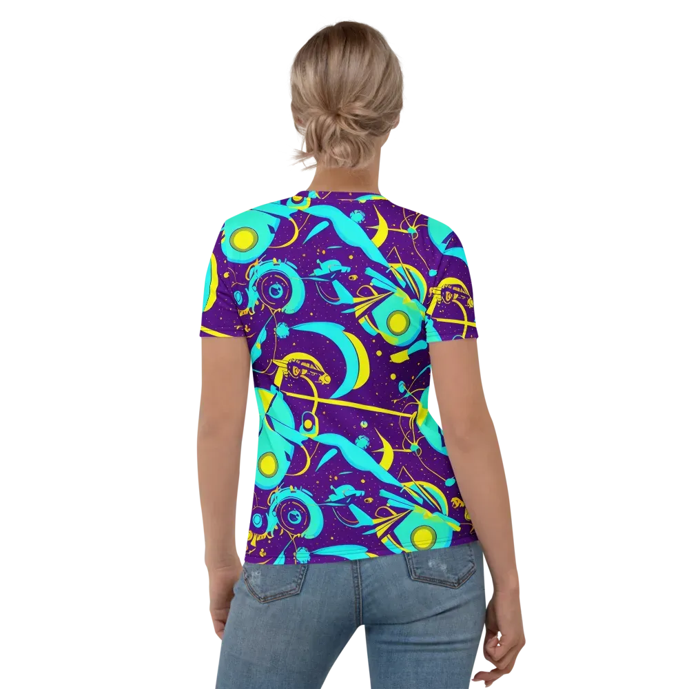 Azure Odyssey on Women's Crew Neck T-Shirt — Back