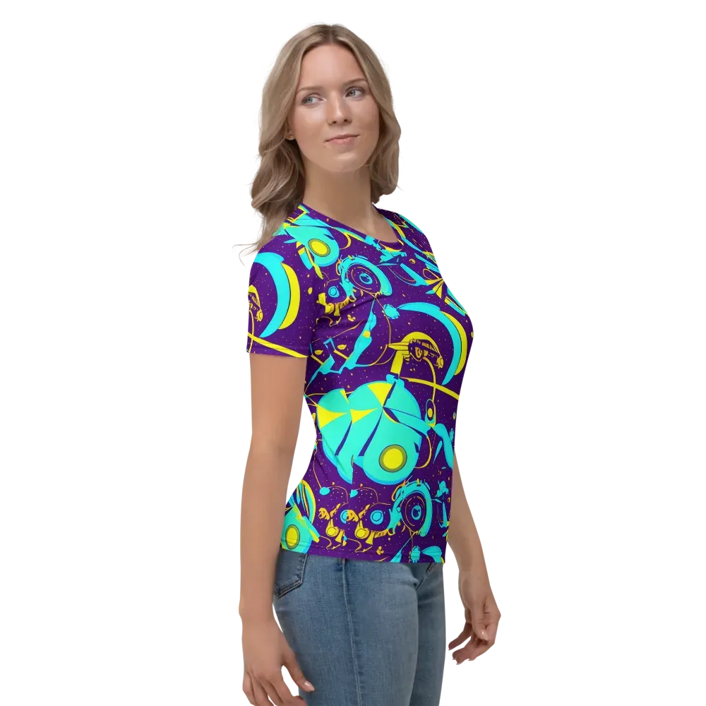 Azure Odyssey on Women's Crew Neck T-Shirt — Right