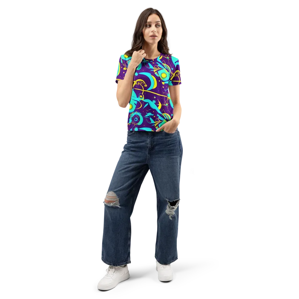 Azure Odyssey on Women's Crew Neck T-Shirt — Front
