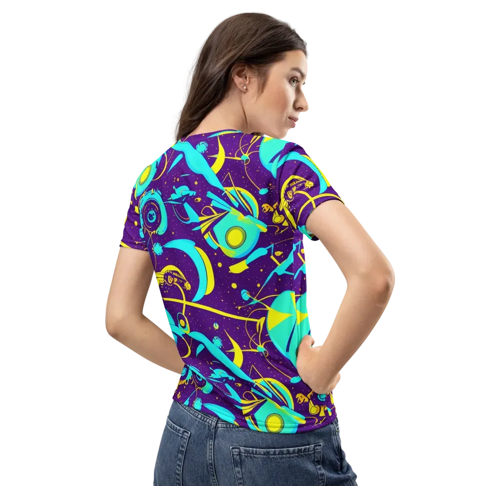 Azure Odyssey on Women's Crew Neck T-Shirt — Back
