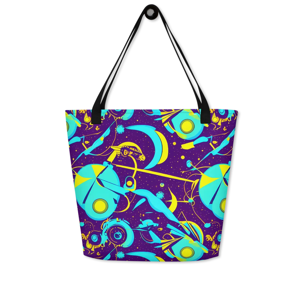 Azure Odyssey on Large Tote Bag W/ Pocket — Front