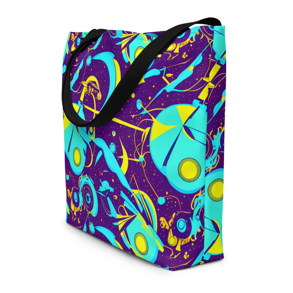 Azure Odyssey on Large Tote Bag W/ Pocket — Front