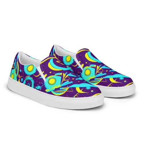 Azure Odyssey on a Women's Slip-On Canvas Shoes