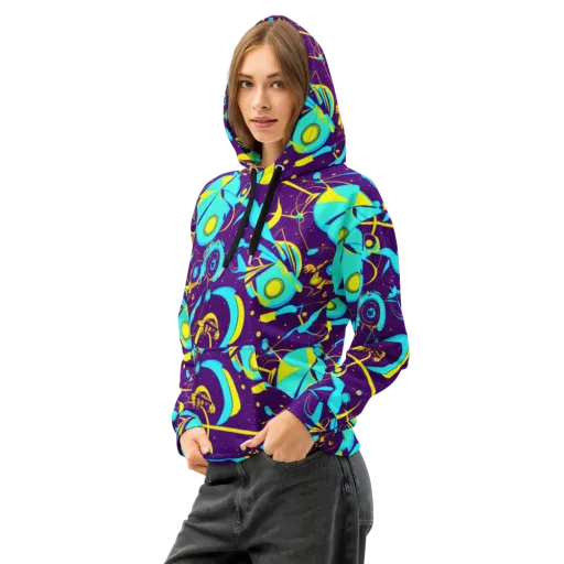 Azure Odyssey on a Cotton Hoodie