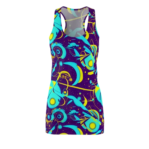 Azure Odyssey on a Racerback Dress