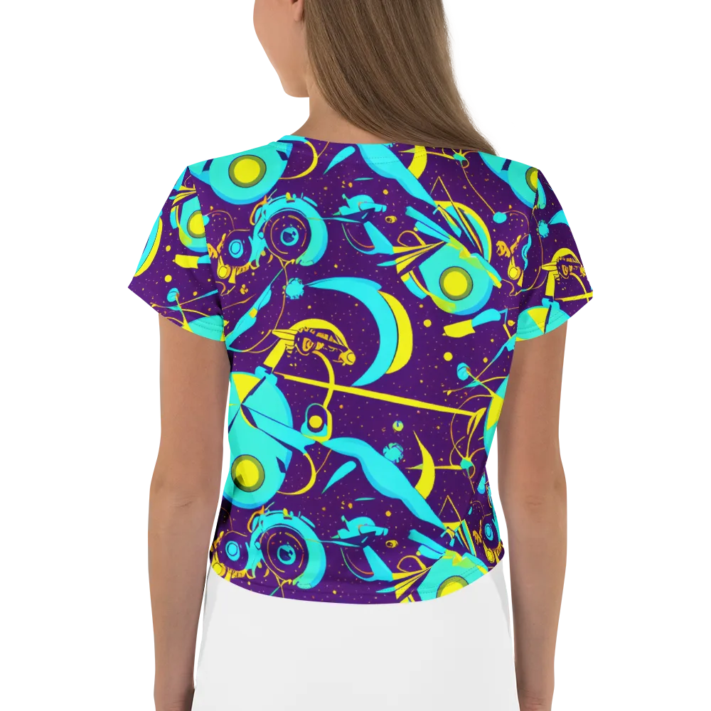 Azure Odyssey on Crop Tee — Back