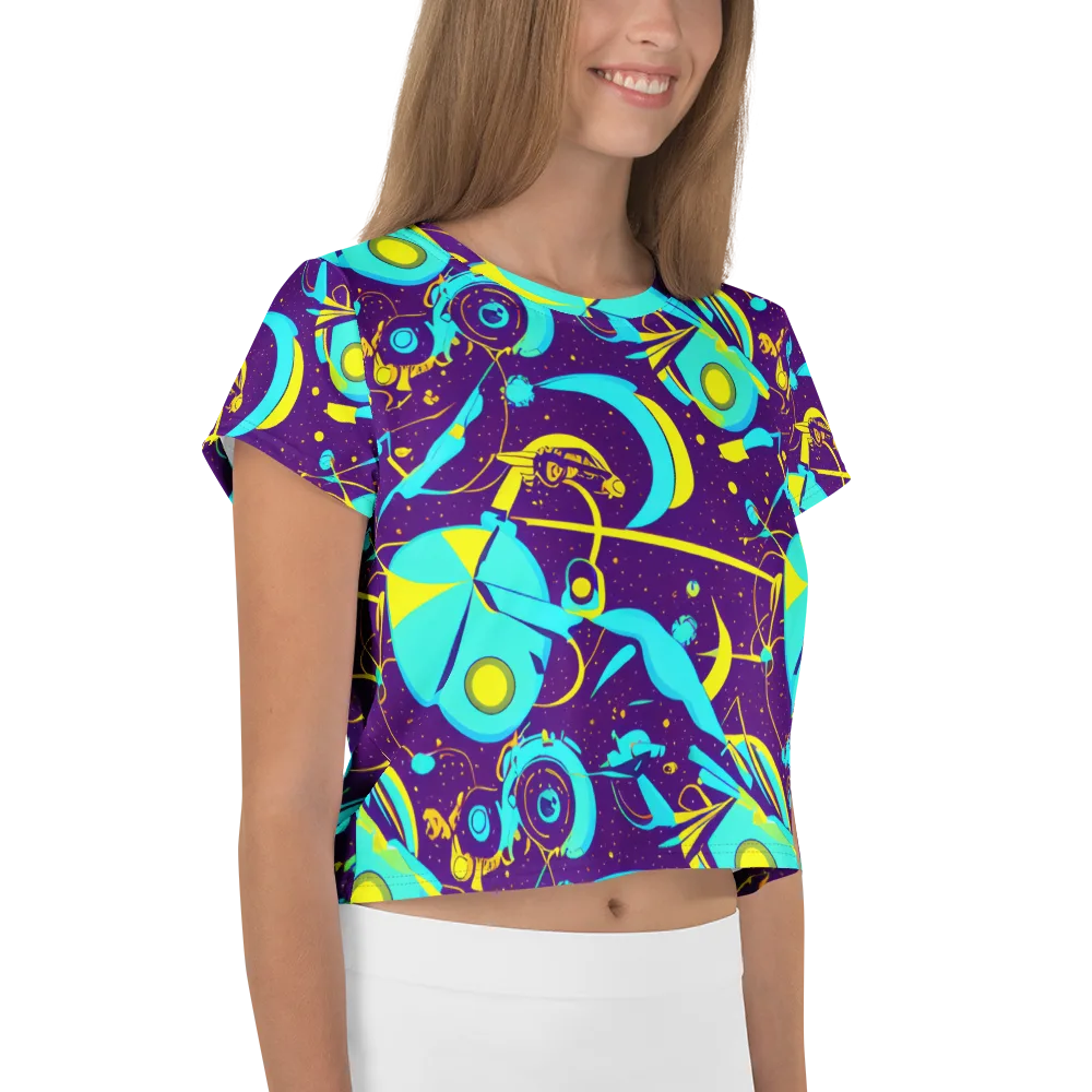 Azure Odyssey on Crop Tee — Right