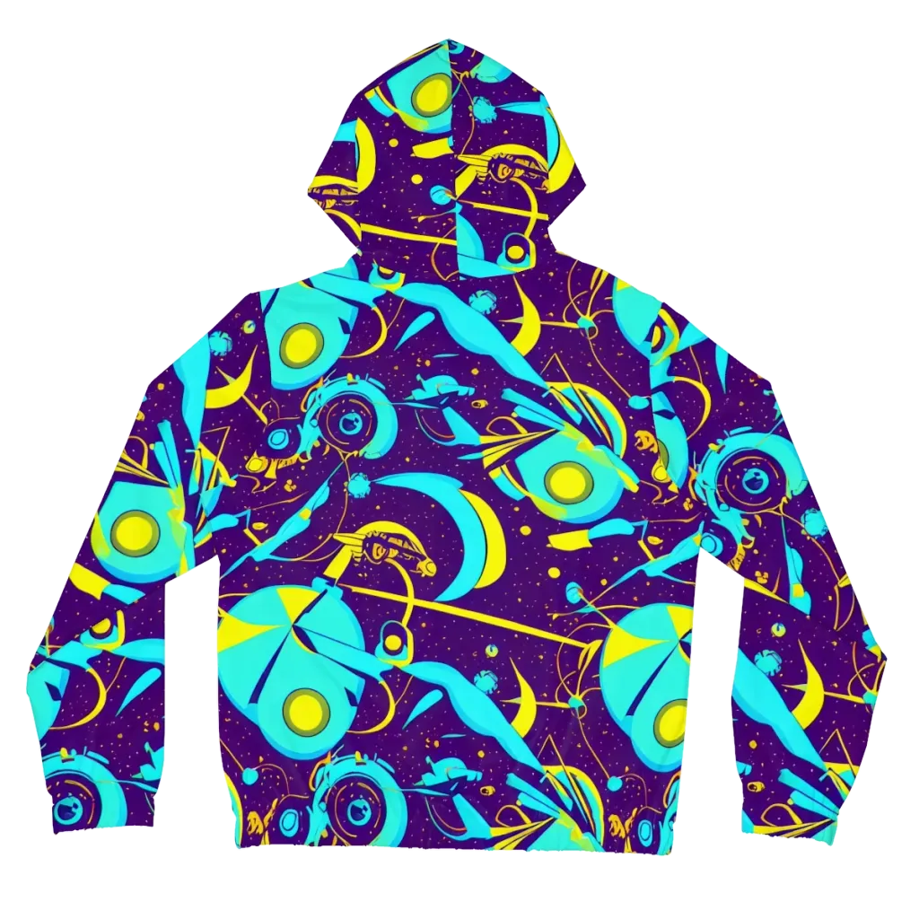 Azure Odyssey on Women's Full-Zip Hoodie — Back