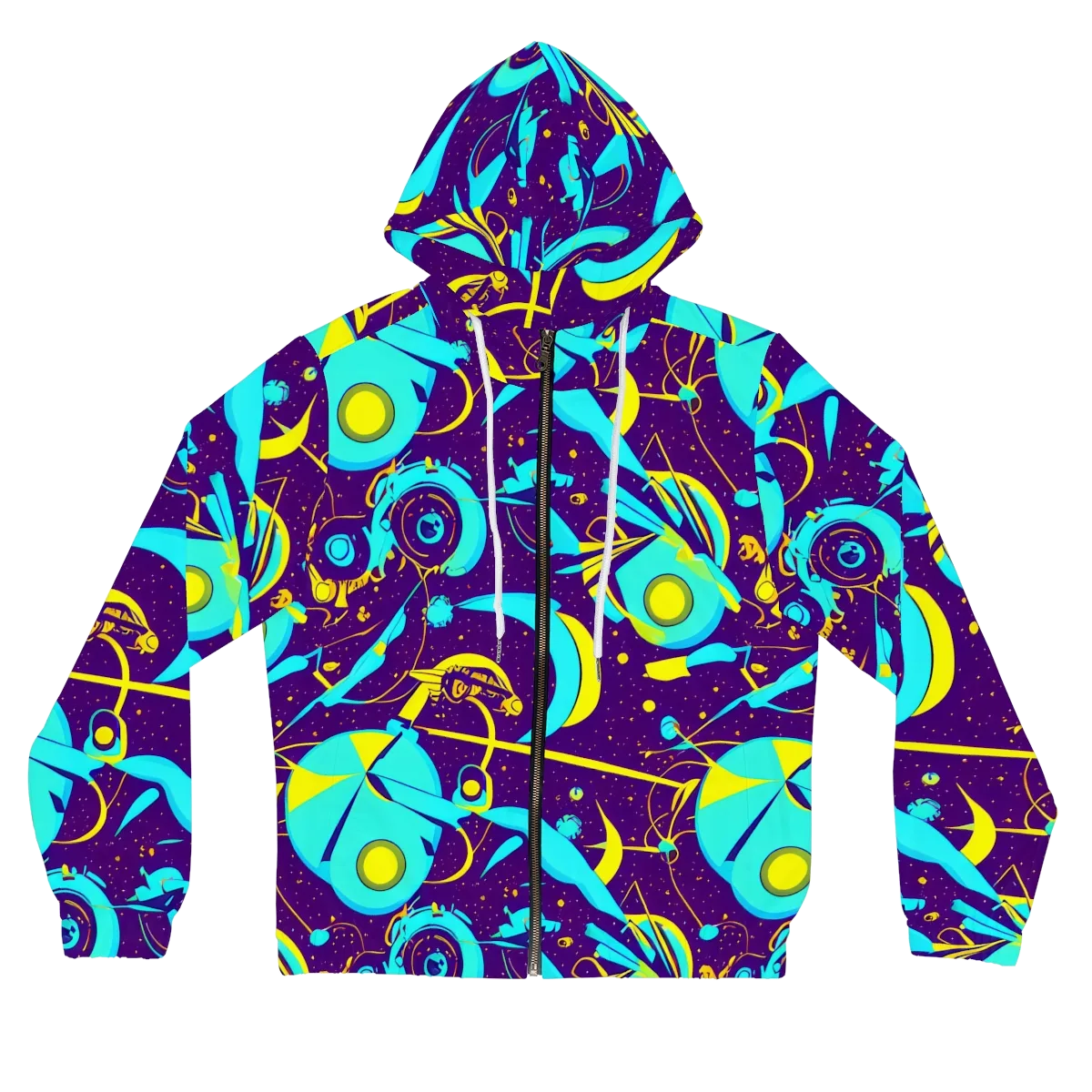 Azure Odyssey on Women's Full-Zip Hoodie — Front