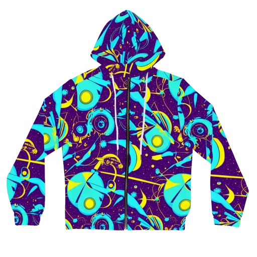 Azure Odyssey on a Women's Full-Zip Hoodie