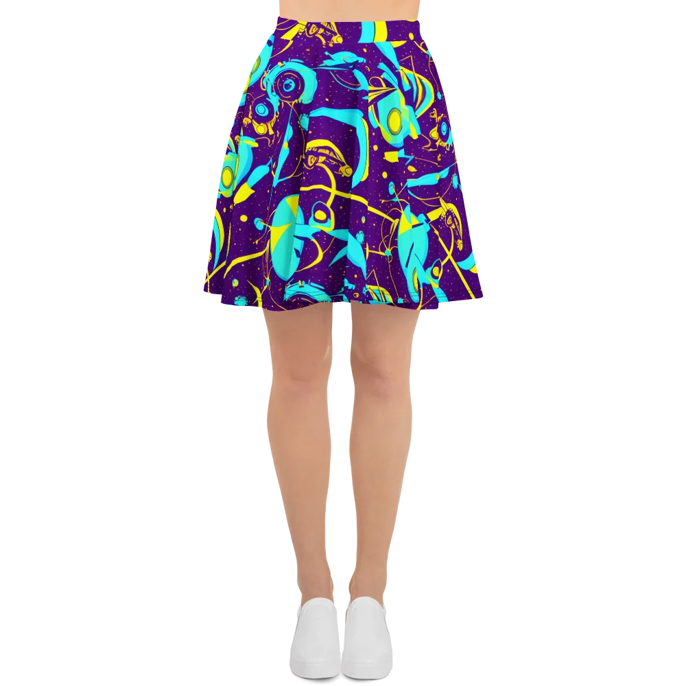 Azure Odyssey on Skater Skirt — Front