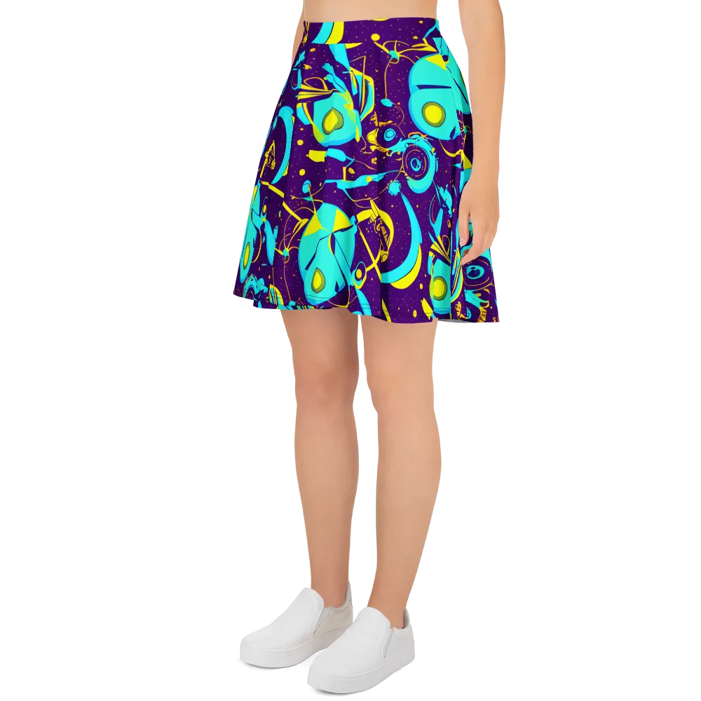 Azure Odyssey on Skater Skirt — Left