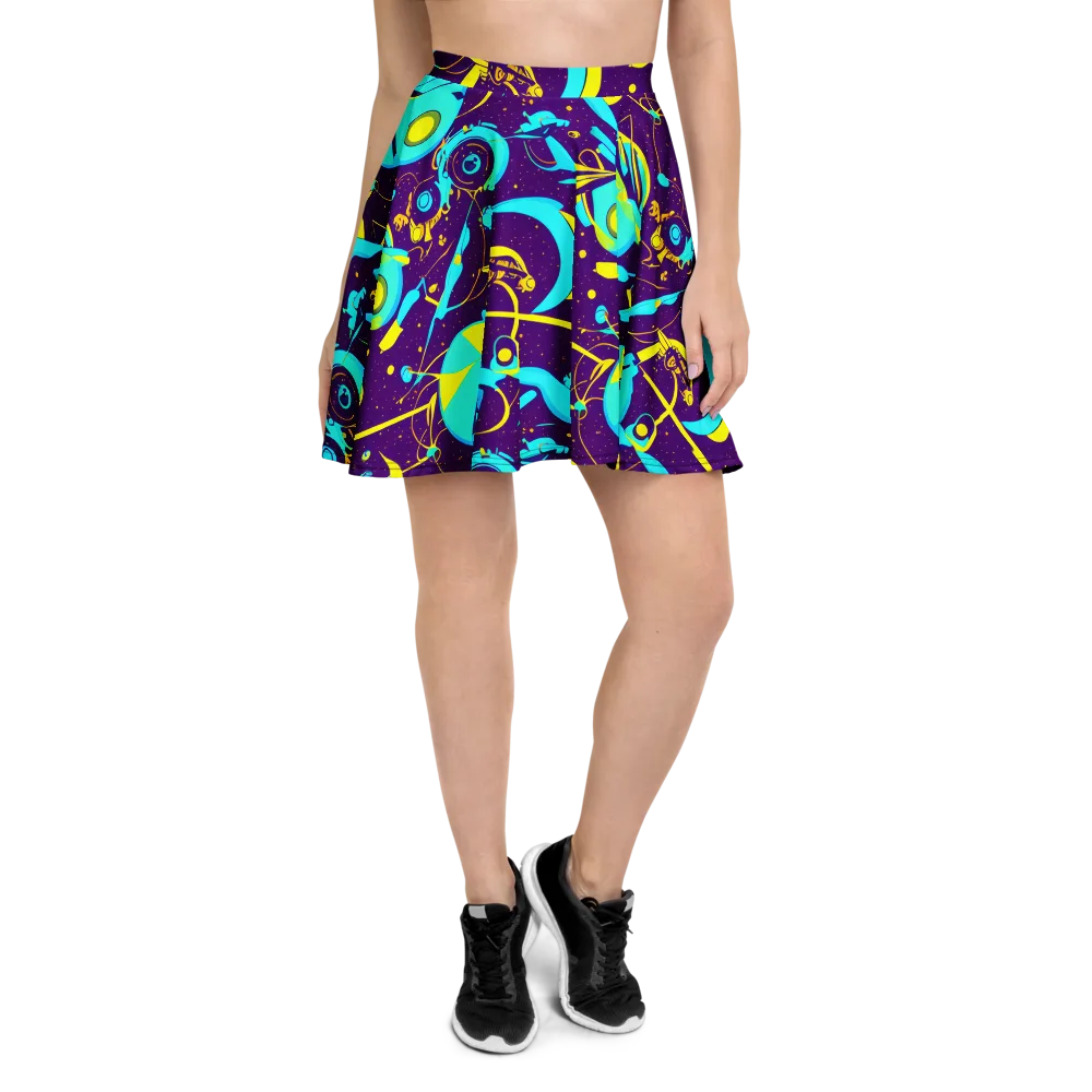 Azure Odyssey on Skater Skirt — Front